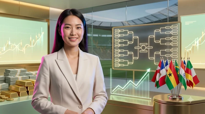 Bản đồ thế giới với 48 quốc gia được đánh dấu tham dự World Cup 2026
