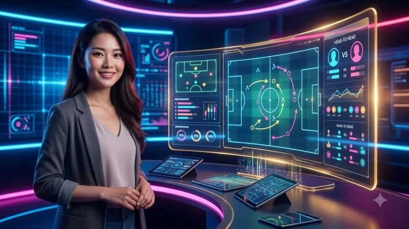 phan-tich-du-lieu-bong-da-tren-man-hinh-holographic-voi-bieu-do-va-ban-do-nhiet Phân tích dữ liệu bóng đá trên màn hình holographic với biểu đồ và bản đồ nhiệt.