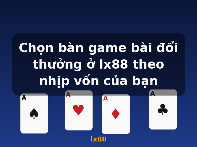 Chọn bàn game bài đổi thưởng ở lx88 theo nhịp vốn của bạn - lx88