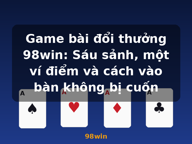Game bài đổi thưởng 98win: Sáu sảnh, một ví điểm và cách vào bàn không bị cuốn - 98win Game bài đổi thưởng 98win: Sáu sảnh, một ví điểm và cách vào bàn không bị cuốn - 98win