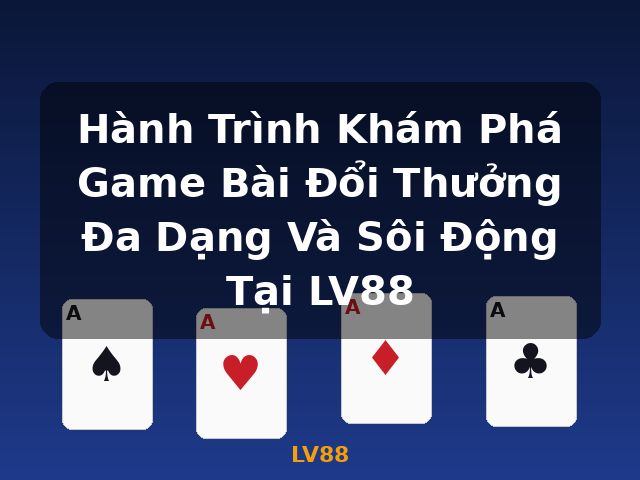 Hành Trình Khám Phá Game Bài Đổi Thưởng Đa Dạng Và Sôi Động Tại LV88 - LV88