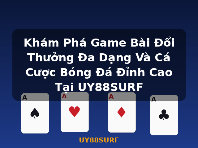 Khám Phá Game Bài Đổi Thưởng Đa Dạng Và Cá Cược Bóng Đá Đỉnh Cao Tại UY88SURF - UY88SURF Khám Phá Game Bài Đổi Thưởng Đa Dạng Và Cá Cược Bóng Đá Đỉnh Cao Tại UY88SURF - UY88SURF