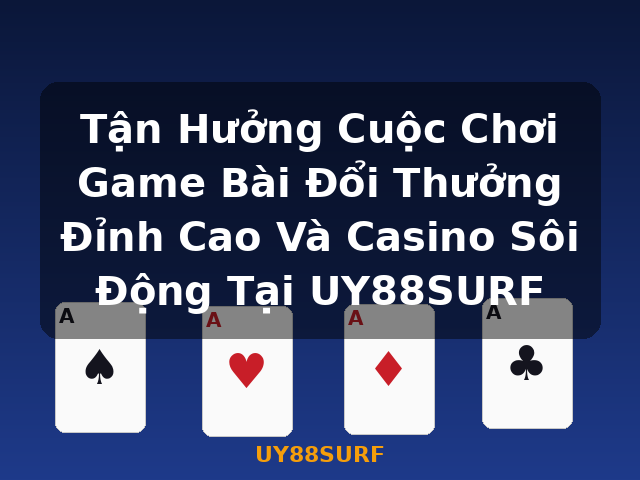 Tận Hưởng Cuộc Chơi Game Bài Đổi Thưởng Đỉnh Cao Và Casino Sôi Động Tại UY88SURF - UY88SURF Tận Hưởng Cuộc Chơi Game Bài Đổi Thưởng Đỉnh Cao Và Casino Sôi Động Tại UY88SURF - UY88SURF